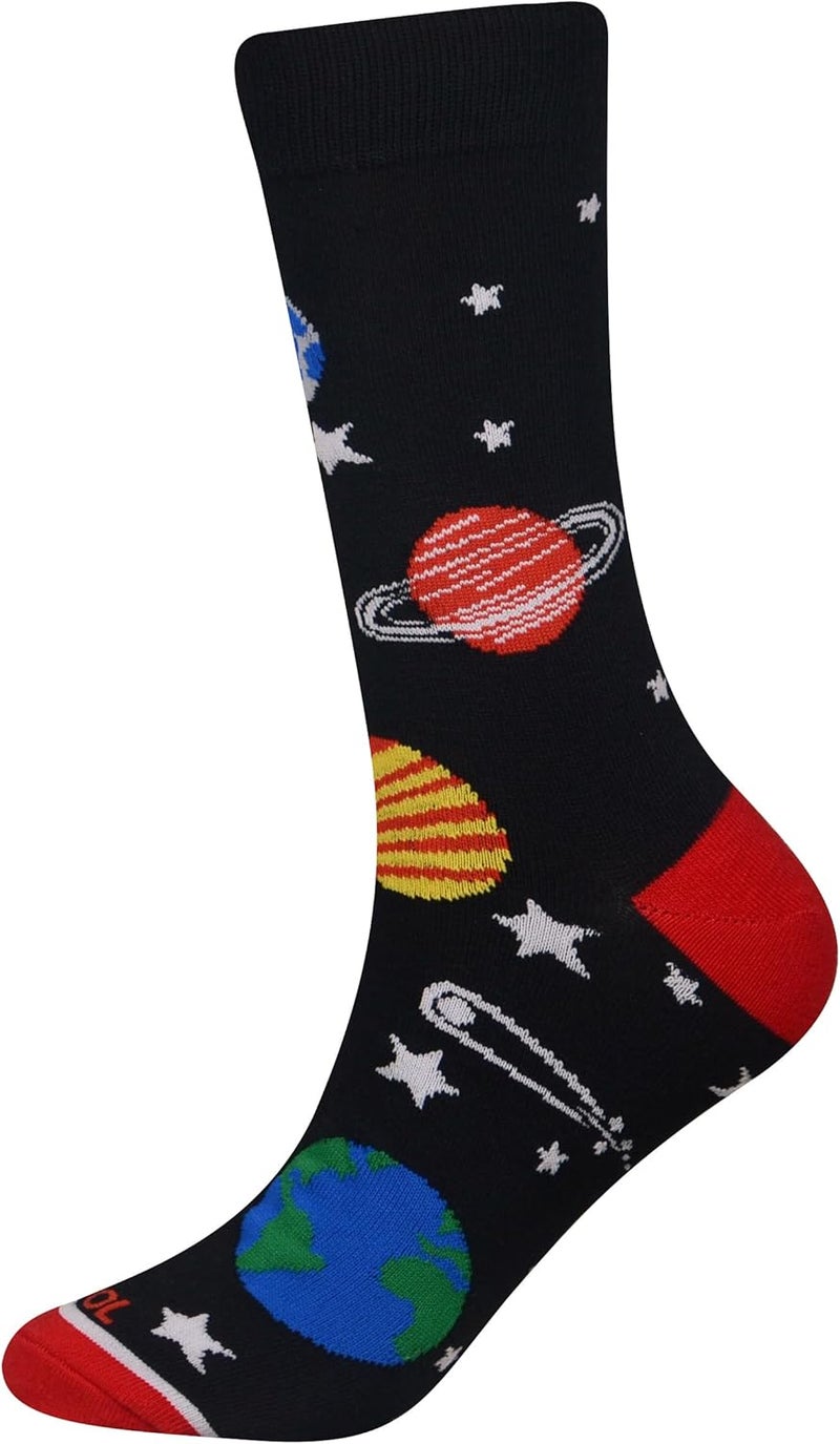 Cansok Men's 2/4 Packs Fun Crazy Novelty Dress Crew Socks - Image 4